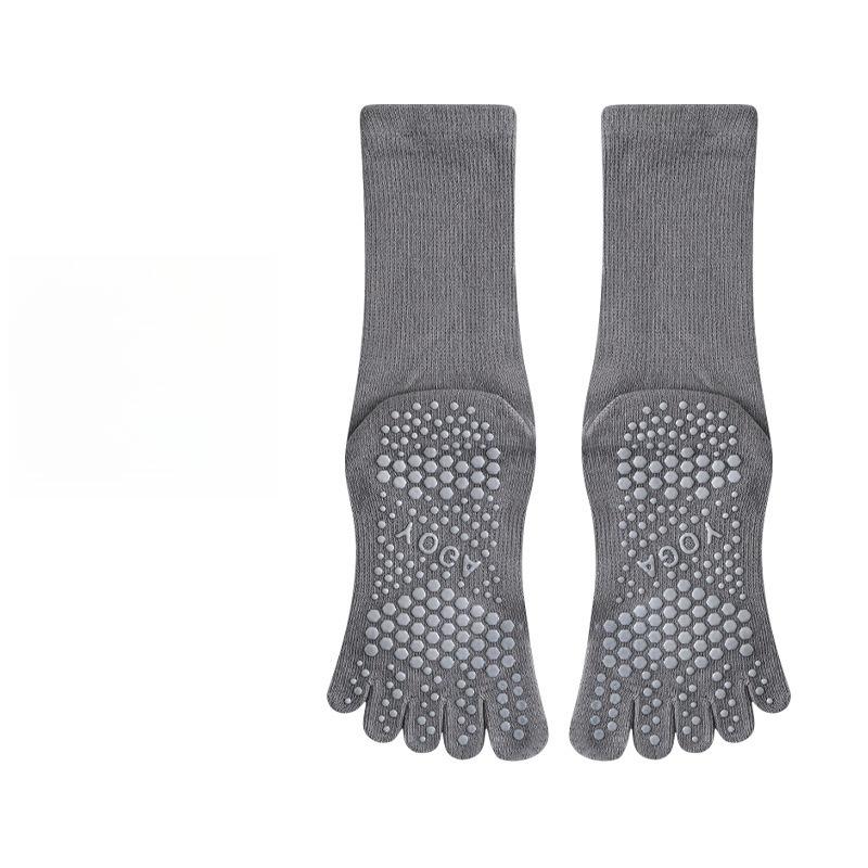 Five-finger Yoga Socks Women's Cotton Split-toe Pilates Socks Antibacterial Floor Socks Sports Tube Socks Individually Packaged