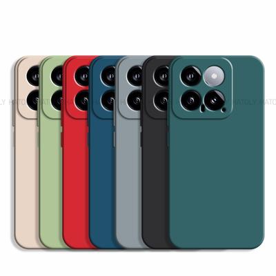 For Xiaomi 14 5G Case Cover Luxury Original TPU Shockproof Liquid Silicone Protective Phone Back Cover For Xiaomi 14 13 12 Pro