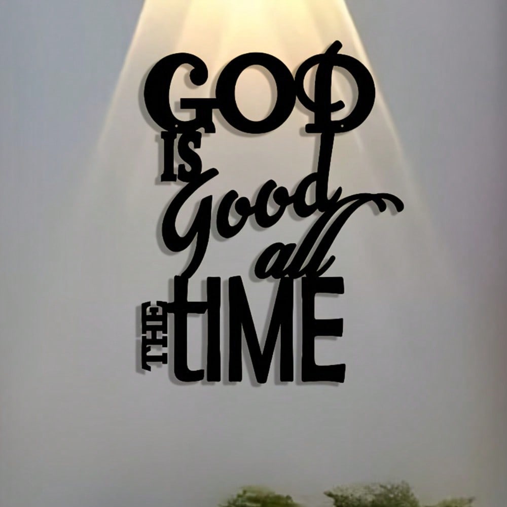 Metal Wall Plaque Vintage Iron Art with Inspirational Blessing Message Faith Home Office Decor Gift