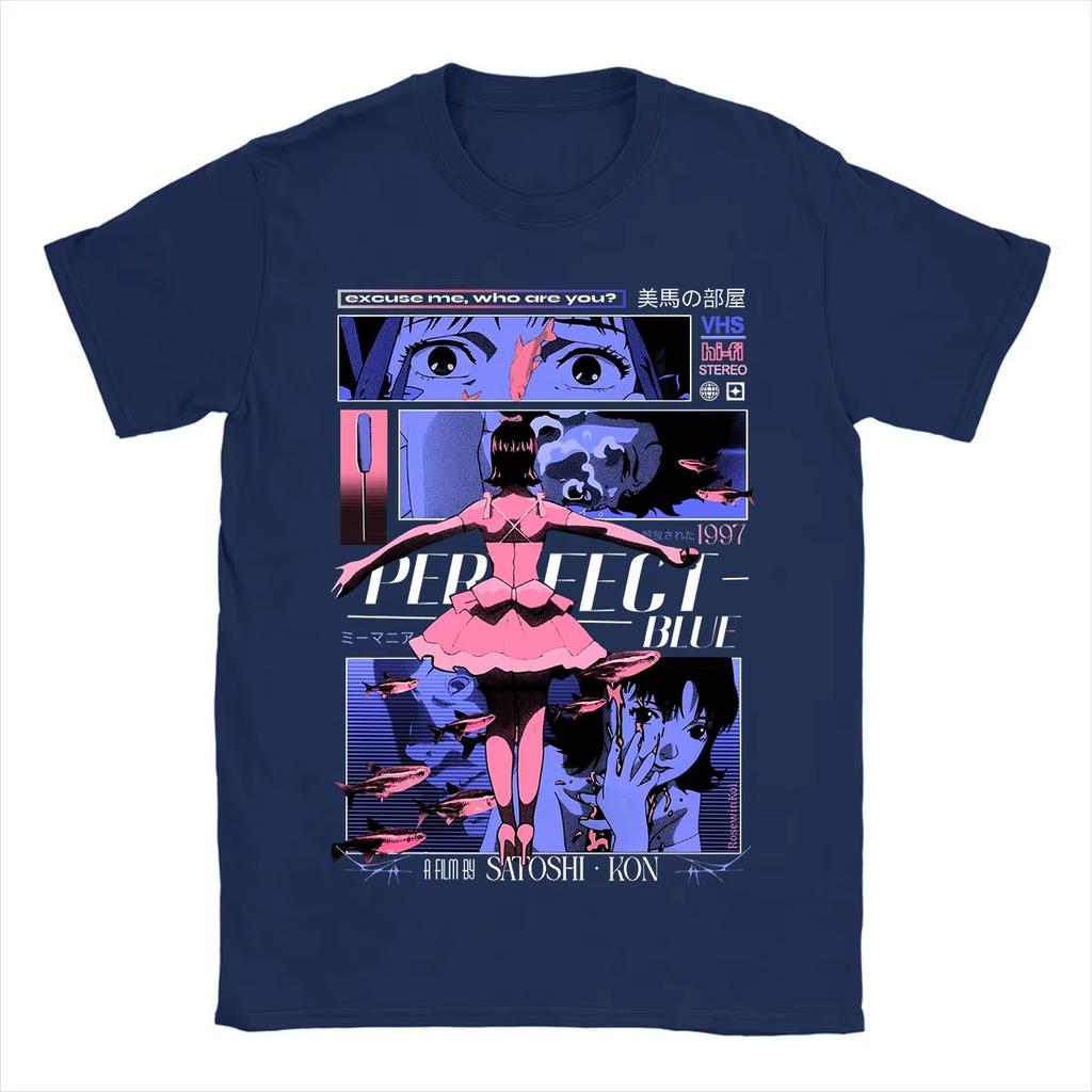 2026 Summer New Japan Anime Perfect Blue Mima Kirigoe T Shirts Men Women Harajuku T-shirt Y2K Gothic Cotton Oversized T-shirts