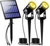 RGB Solar Lawn Spotlights - Outdoor LED Landscape Lights for Courtyard & Trees