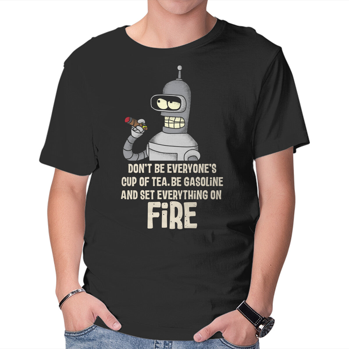 Unisex Crew Neck T-Shirt Cup Of Tea Graphic Short Sleeve Casual Tee XXXL