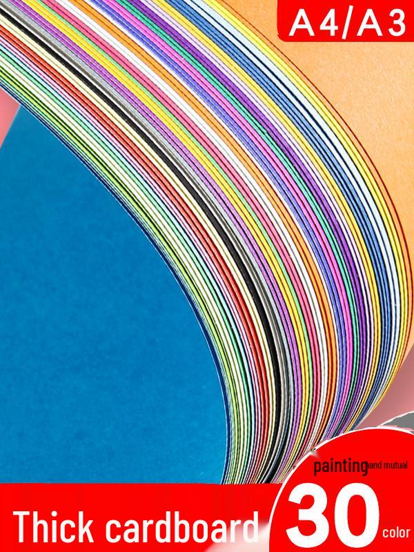 A4 Black & White Thickened Cardstock for Student & Kinder Crafts, 8K/4K/A3 Drawing Paper