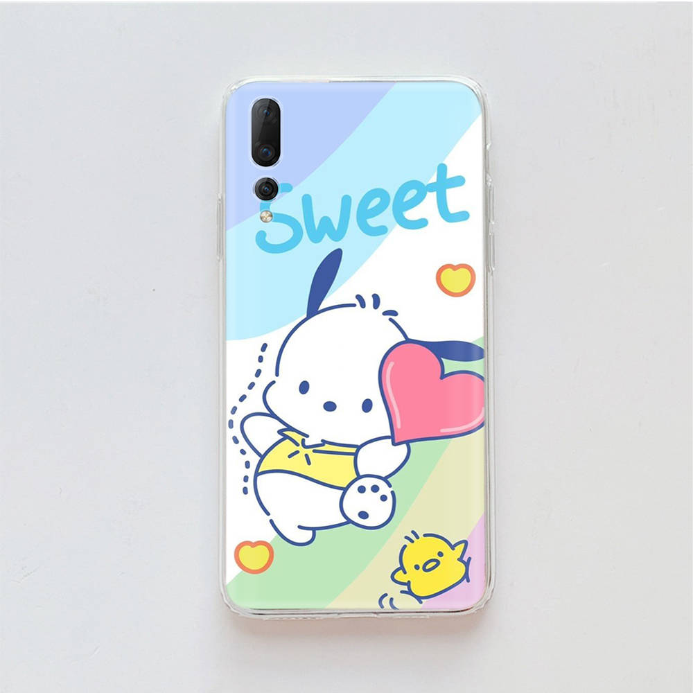 Transparent Case for Samsung A04 A14 A23 M33 M53 Realme 10 9 C35 C55 VIVO X80 Infinix Hot 30 Note 11 Tecno Spark 8P Pro L-29 Cute Pochacco