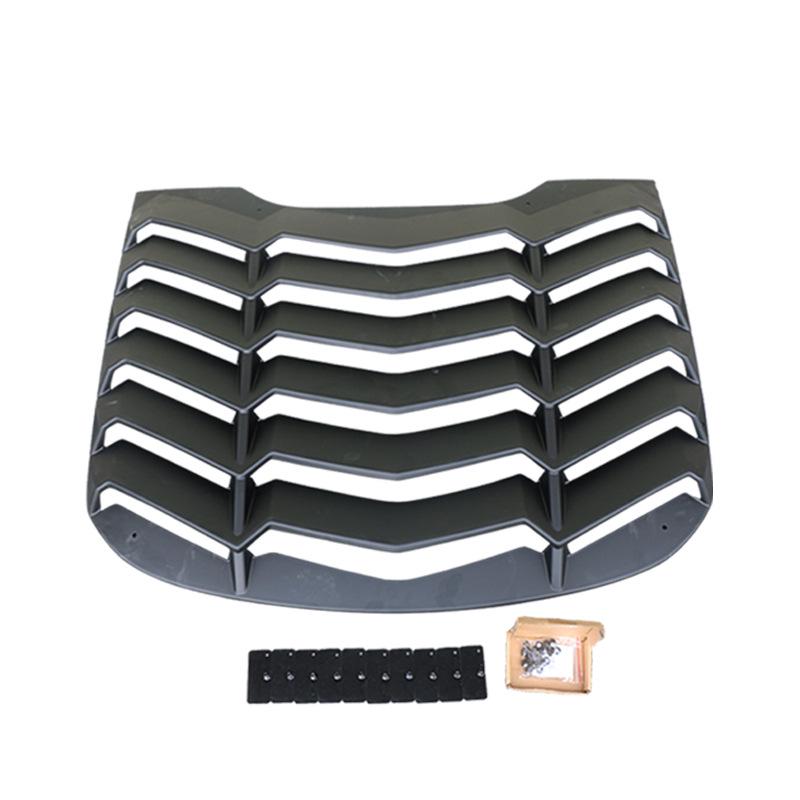 Fits 2015-2023 Ford Mustang: Lamborghini-Style Rear Window Louvers & Sun Shade Accessories