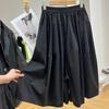 Plus Size Women's Wide-Leg Mid-Length 7-Point Skirt Pants - Extra Large 300 Jin 2