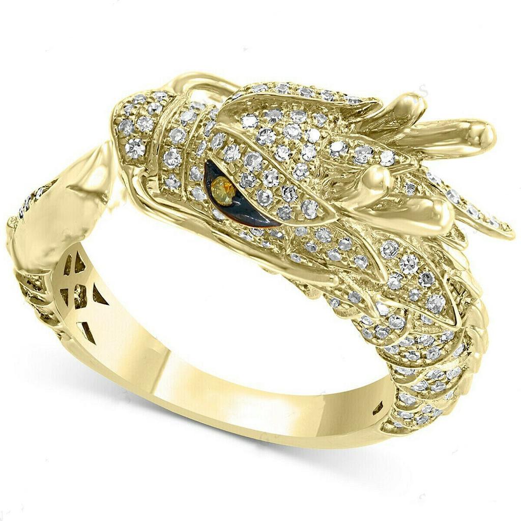 Goldene Western-Drachenring-Serie Retro-Mode Temperament Dominanter Ring