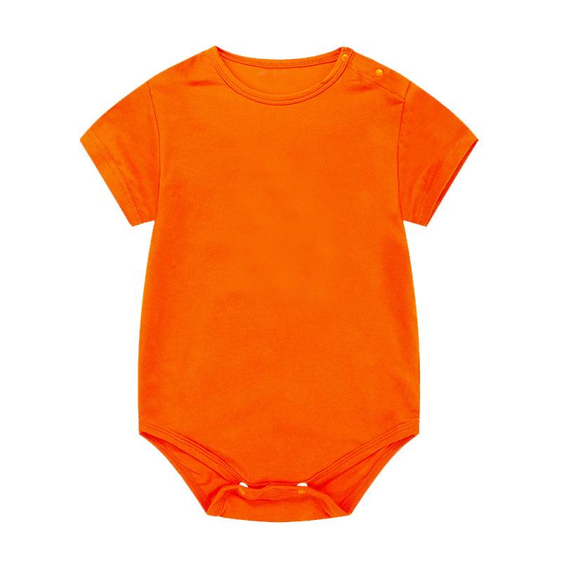 Newborn Baby Summer Cotton Short-Sleeved Jumpsuit Romper