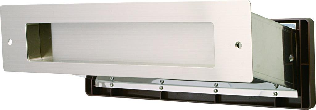 Mizukami Metal No. 3000 Post with Inner Lid, Airtight Type for Thick Walls, Hairline Clear (001-5953) 1 Unit