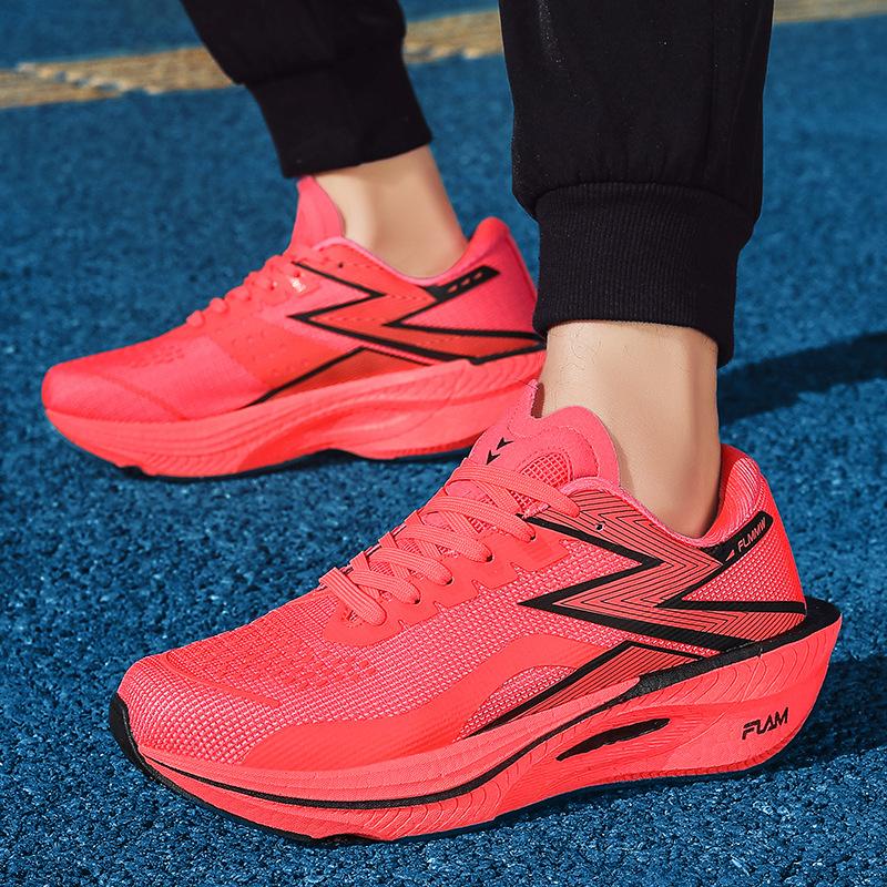New plus size running shoes flying 4 carbon plate marathon men's and women's racing body side training sneakers running shoes