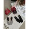Fashion Shoes Fretwork Heels Ladies' Slippers Mules For Women 2025 Cover Toe Summer Flat Slides Scandals Fretwork Heels Slippers Women S