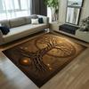 2D Magical Moon Tree Area Rug Life Tree Soft Non-Slip Large Floor Carpet Nature Home Decor for Bedroom Gamer Room Living Room