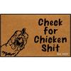 Check for Chicken Shit Funny Door mat Custom Indoor Home and Office Decorative Entry Rug Garden/Kitchen/Bedroom Mat Non-Slip Rubber 18x30 Inch