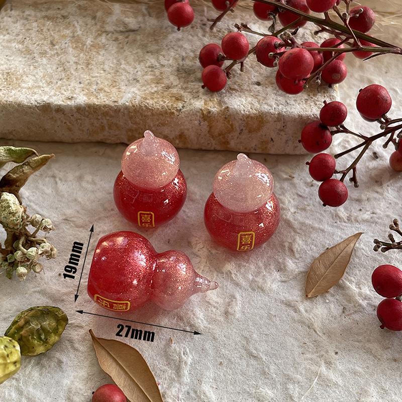Creative Miniature Landscape Gourd Peace Joy And Wealth DIY Pendant Car Ornament Jewelry Resin Accessories