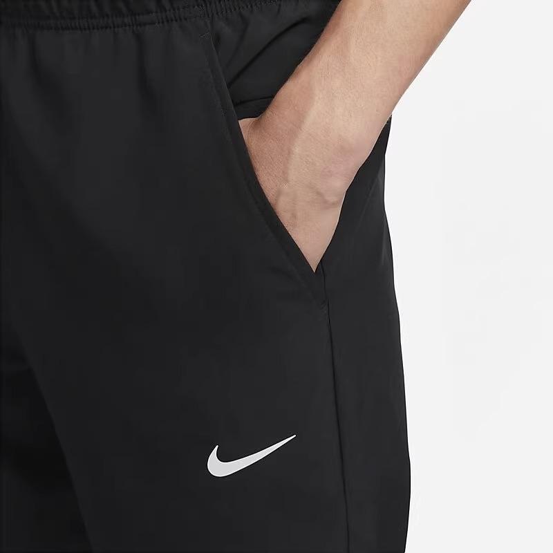 Nike Logo Print Casual Loose Straight-Leg Sweatpants Men Bottoms Black FB7491-010