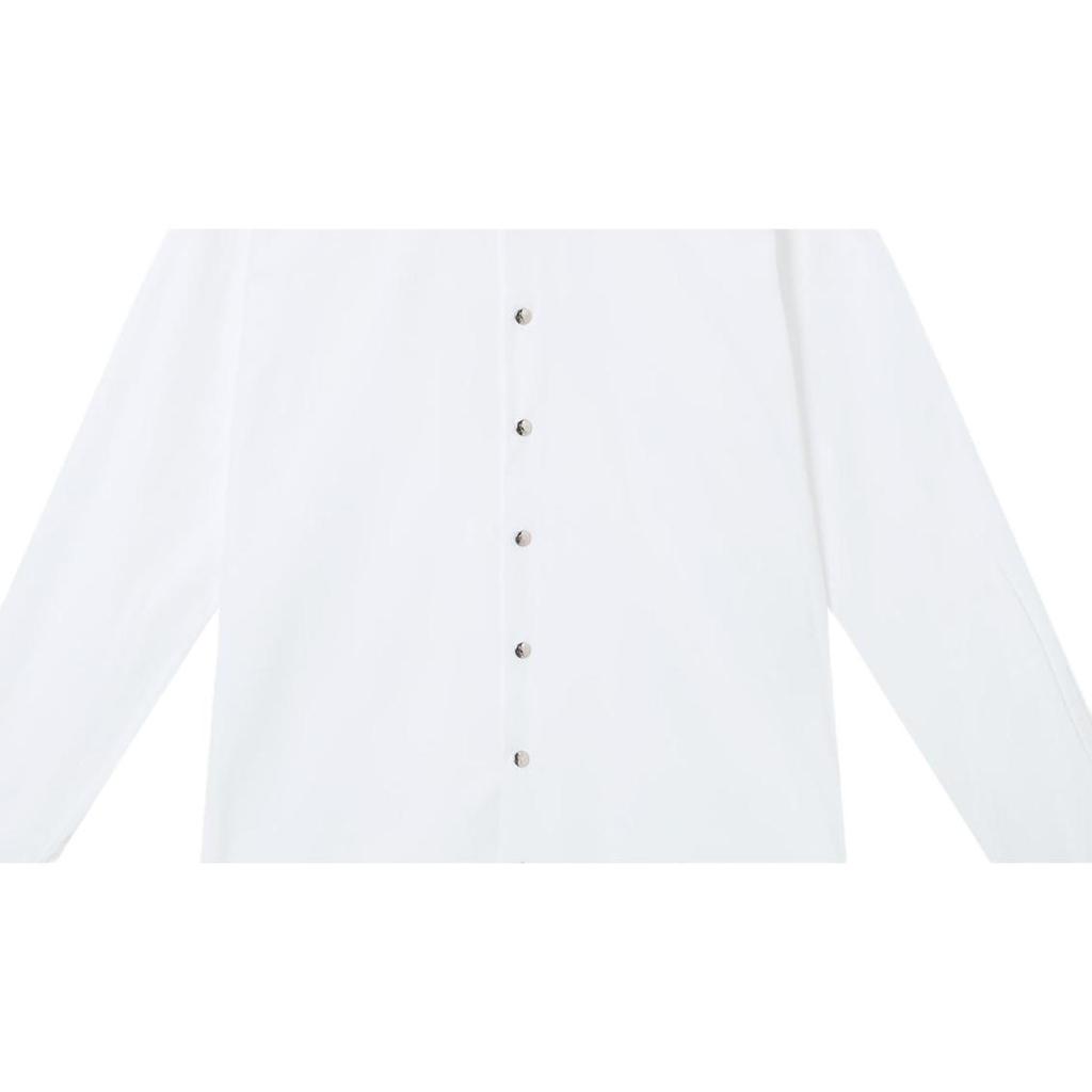 Moncler Simple Solid Color Casual Versatile Pointed Collar Long Sleeve Shirt Men shirts G20912F0000328144001