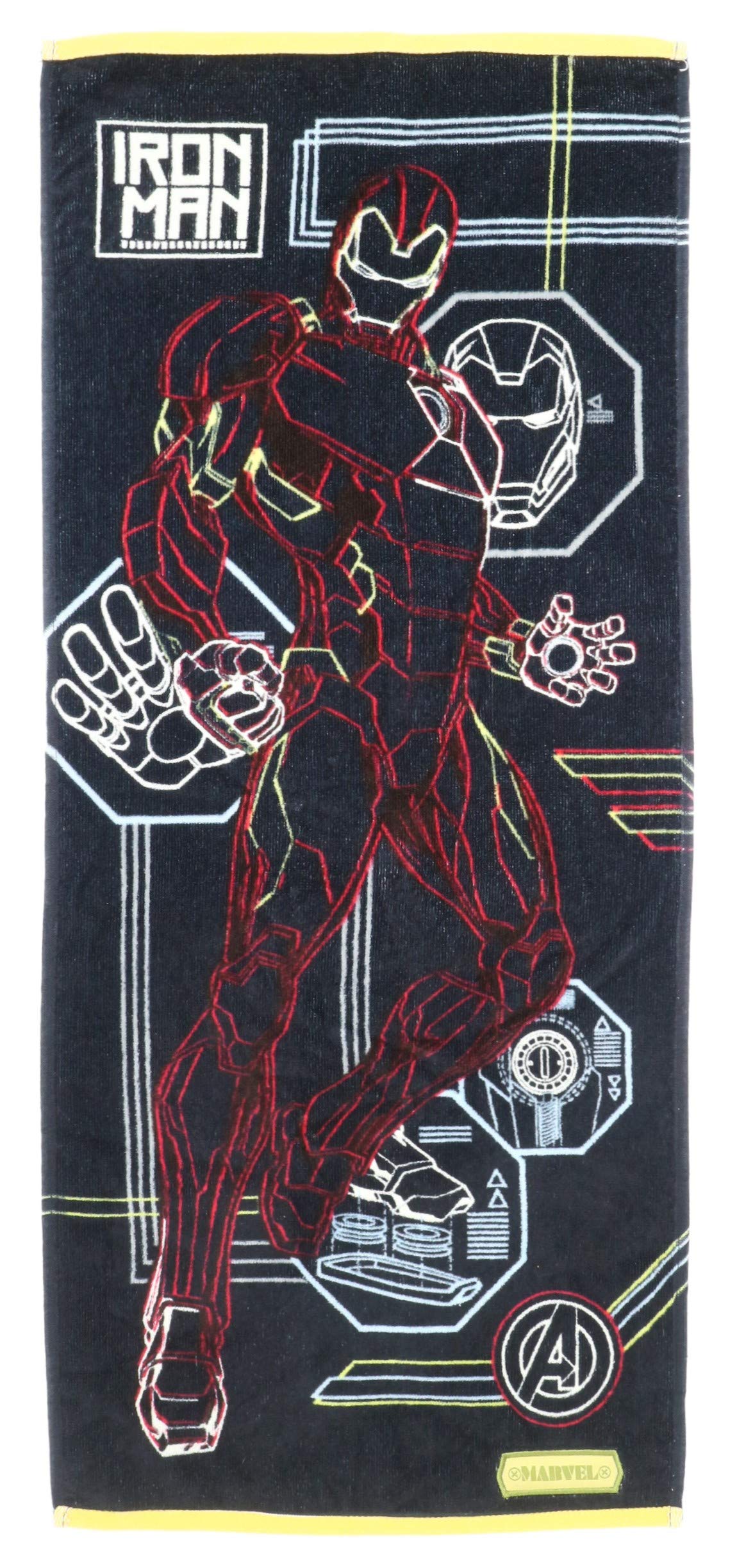 

Marushin Face Towel Marvel Iron Man 34x80cm Electric Cotton Print 2505022400 100% Glow-in-the-Dark