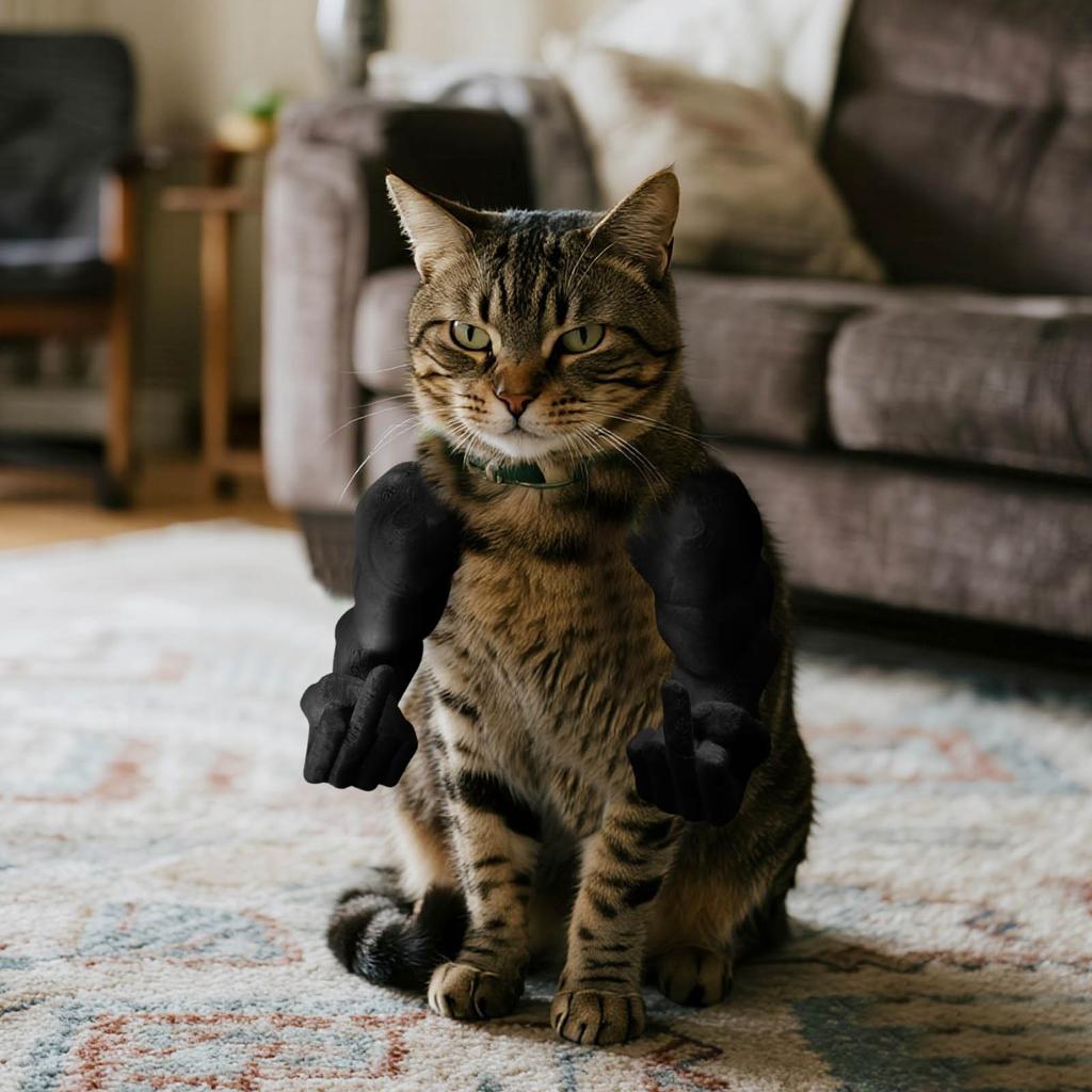 Creative Giant Arm Mock Pet Props, Neck Hanging Arms, Cat And Chicken Toys