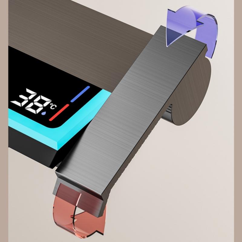 High-end 4 Functions Bathroom Shower Faucet Set Digital Temperature Display Shower System Hot Cold Showers Mixer Pressure Taps