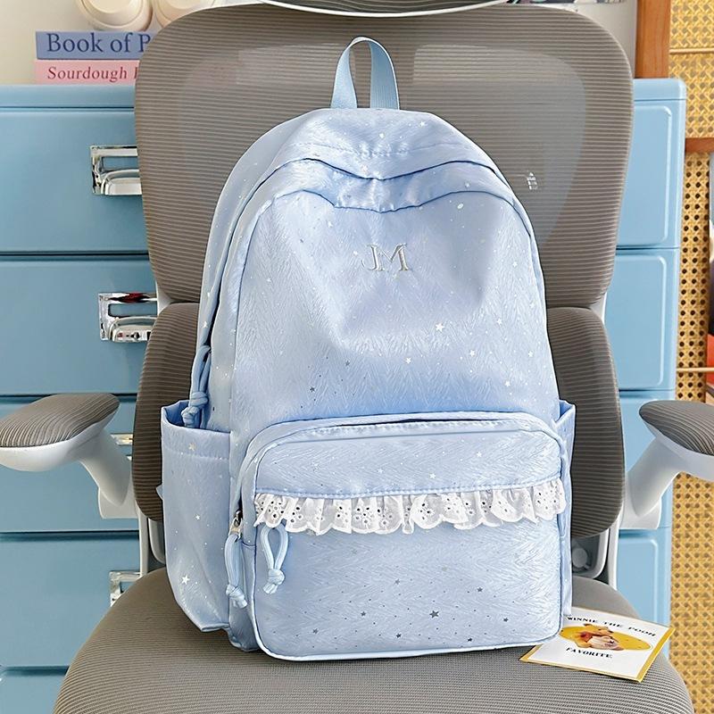 Zaino da scuola per ragazza con pizzo zaino da donna nuovo primavera ed estate zaino scolastico per studenti grande capacità campus carino zaino di alto valore