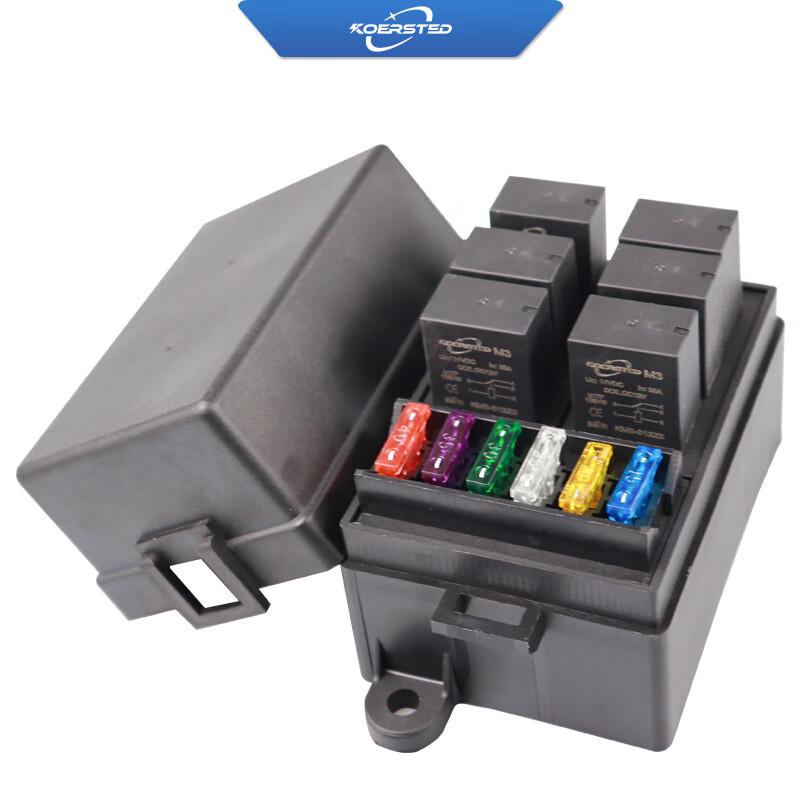 Koersted 6-Way Car Fuse Box Relay CN plug (adapter included)