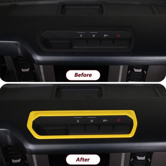Yellow Dashboard Differential Control Switch Panel Cover For Ford Bronco +