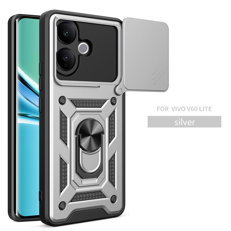 For Vivo V60 Lite 5G Push Pull Camera Lens Protector Case For Vivo V40 V50 V60 Pro Lite 5G 4G Phone Cases Armor Shockproof Coque