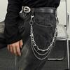 Zink Zink Zinklegierung Nietenbesetzte Hosenkette Nieten Punk Gürtelkette Retro Metall Taillenkette Damen