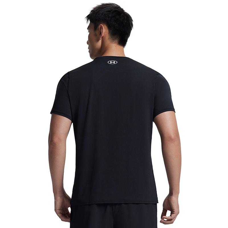 Under Armour HeatGear Fitted Comfortable Stylish Versatile Short Sleeve T-Shirt Men Tops Black 6000939-001