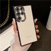 For Samsung Galaxy S25 Ultra Luxury Plating Flash Diamond Frame Transparent Phone Case For Samsung S22 S23 S24 S25 Plus Cover