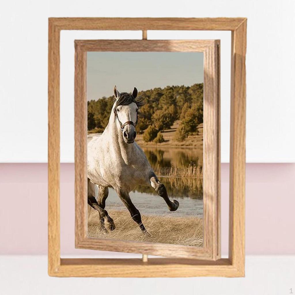 Creative Double-Sided Photo Frame, Modern Crafts, Display, Rotating Frame for TV