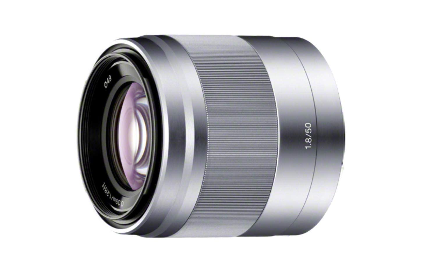 

SONY single focus lens E 50mm OSS format only F1.8 APS-C срібний