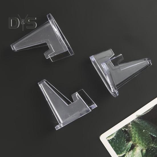 24Pcs Clear Coin Stand Mini Stable Triangle Collection Card Photo Small Artwork Badge Commemorative Medal Display Holder Show Rack