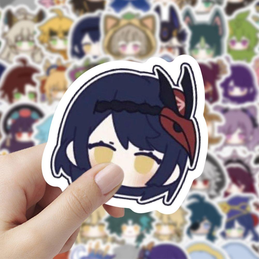 60PCS Genshin Impact Cyno Stickers, Peripheral Decorations for Handwritten Journals Desktop Decals, Student Notebook Decorations - Waterproof Stickers