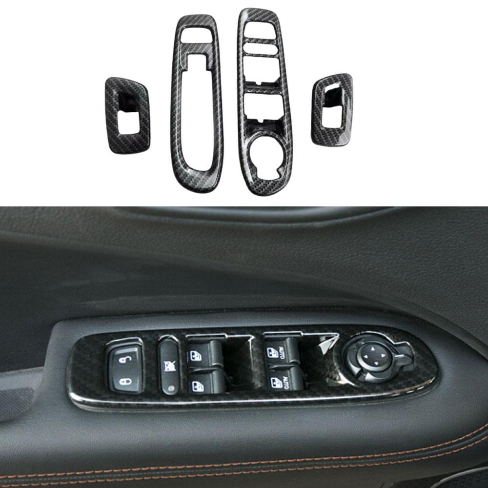 For Jeep Compass 2017 2018- ABS Plastic Car Door Sound Speaker Audio Ring Cover Carbon Fiber Water Cup Holder Frame Trim