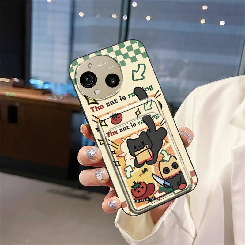 Cartoon Durable Phone Case For Sharp Aquos R10/SH-51F Shockproof Soft case Fashion Design Card sleeve Anti-knock Cute