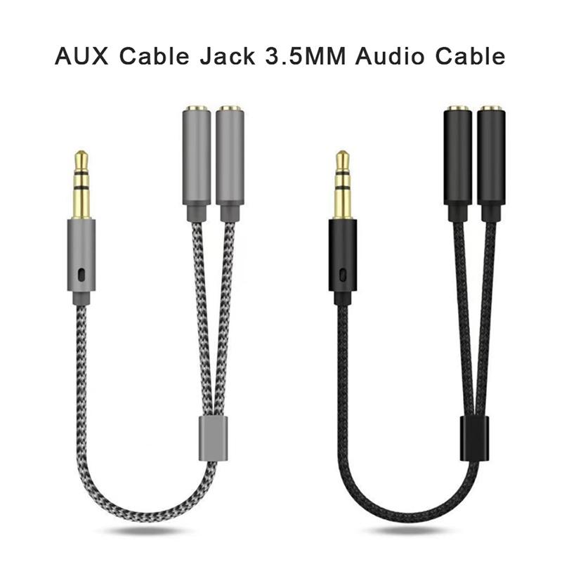 Aux Cable Jack 3.5Mm Audio Cable Male To Double Female Stereo Audio Cable