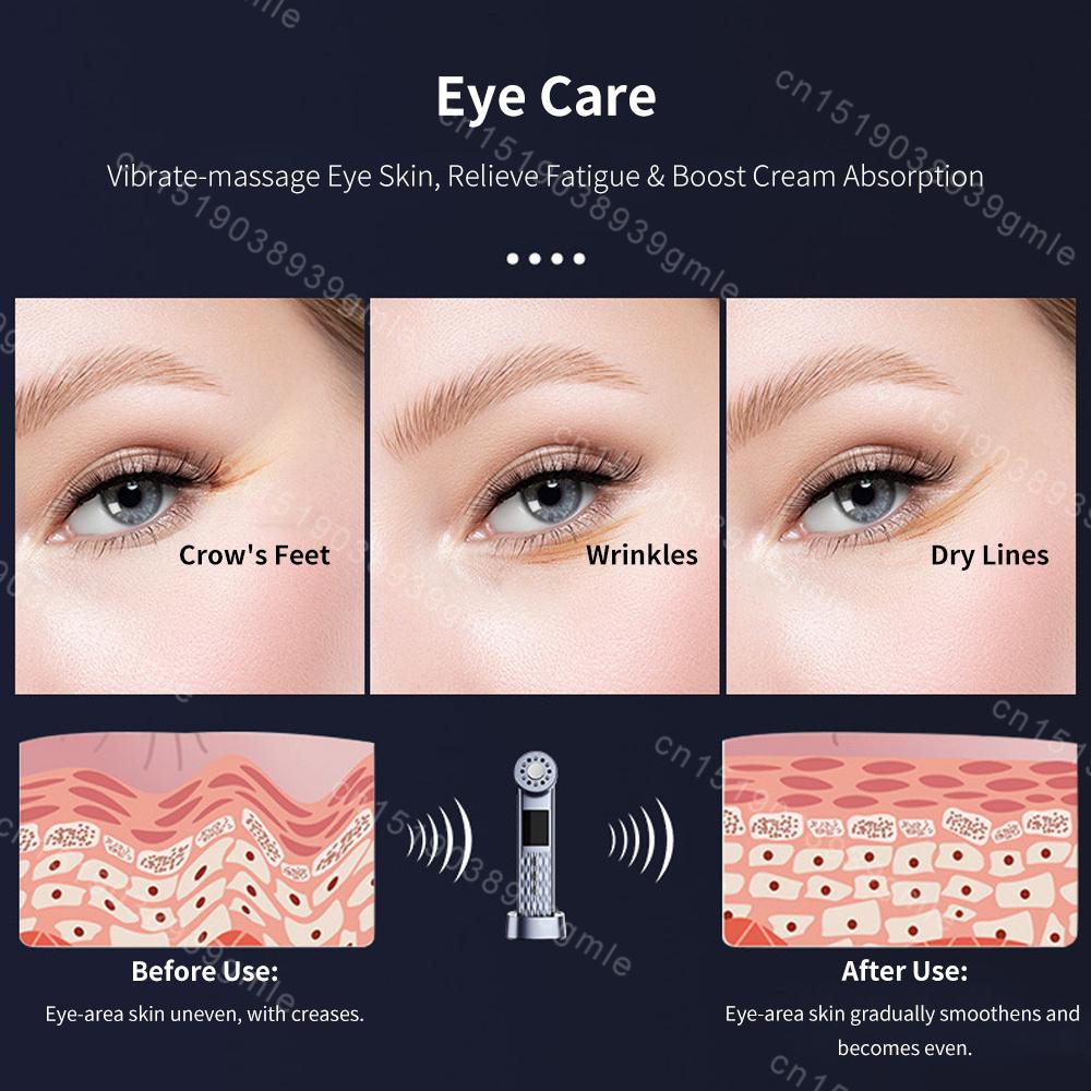 Hot Cold Beauty Device Ultrasonic Face Massager Cryotherapy Skin Lifting Tightening Vibration Massager Shrink Pores Anti Aging
