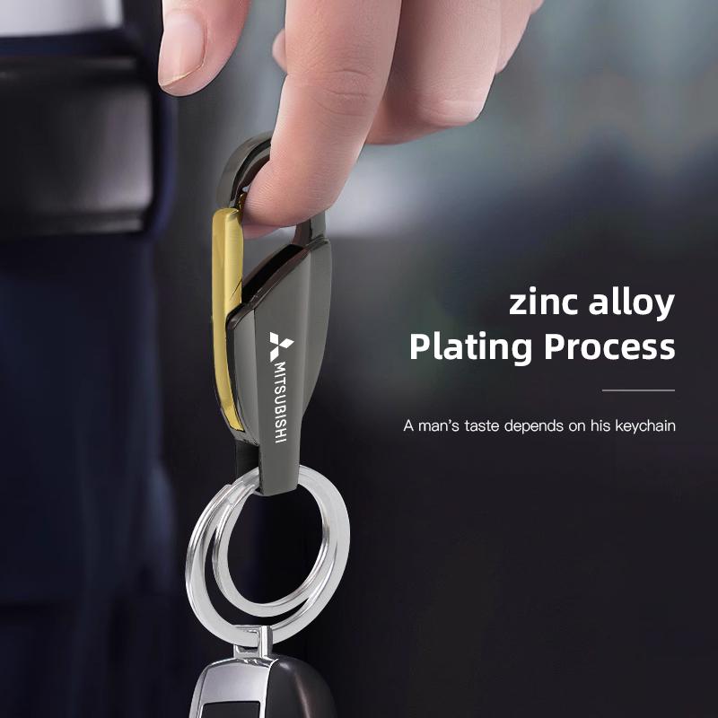 cwznhv1 Zinc Alloy Key Chain Car Personalized Keychain For Mitsubishi ASX Pajero Ralliart Outlander Jinxuan Lancer Galant Attrage Mirage