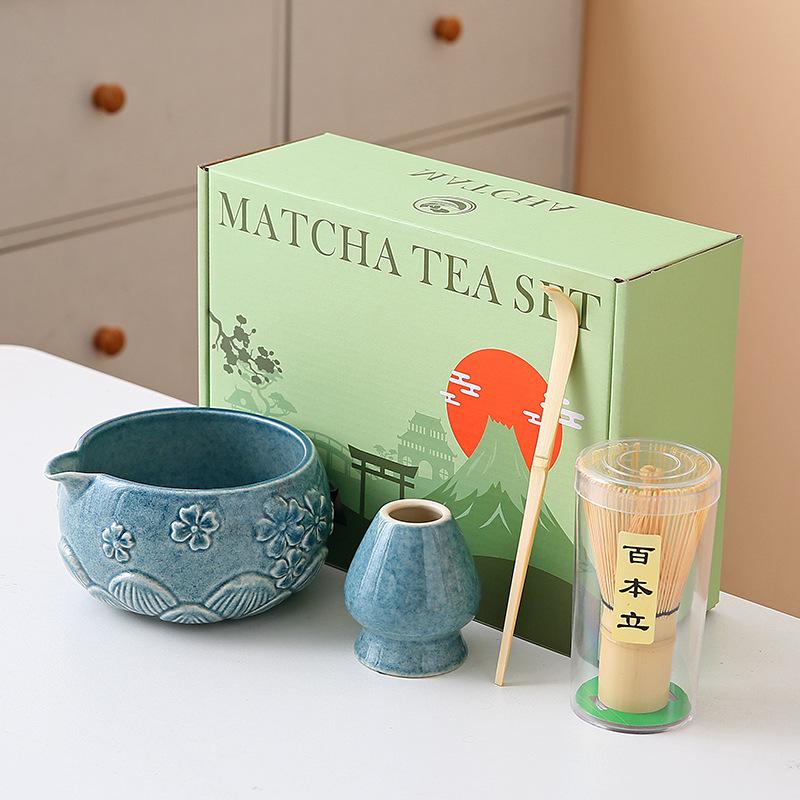 Matcha Bowl With Matcha Whisk Set Japanese Matcha Tea Set Matcha Making Kit Tranditional Song Dynasty Tea Ceremony Accessories