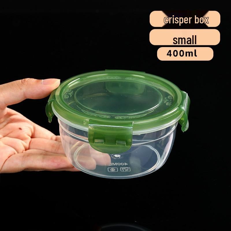 Round Sealed Plastic Food Storage Set—Microwave & Refrigerator Safe, Large Capacity, Ideal for Lunch and Instant Noodles.