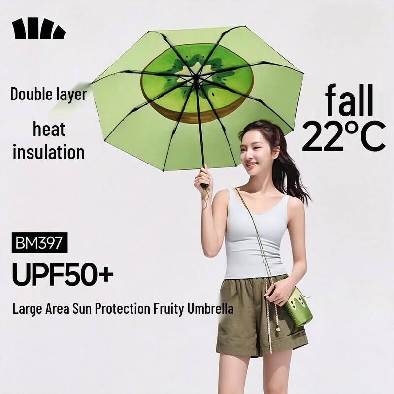 Beneunder UV Protection Three-Fold Sun/Rain Umbrella