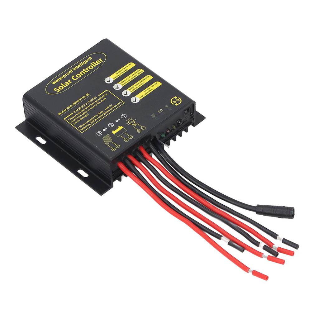MPPT Solar Controller 12V 24V 10A Bluetooth PWM Fast Charging Water Resistant Universal for Sealed B
