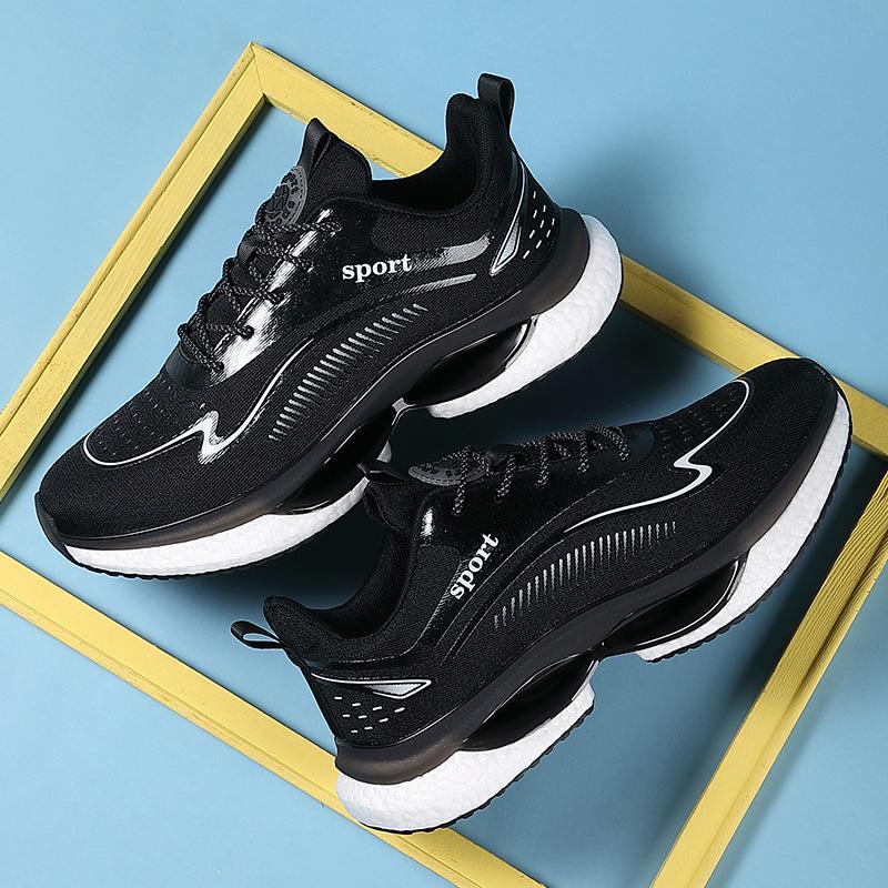 

Four Seasons Men s and Women s Shoes New Rotating Button Running Sneakers Breathable Thick-soled Popcorn Slow Shock Running Shoes Spot 45