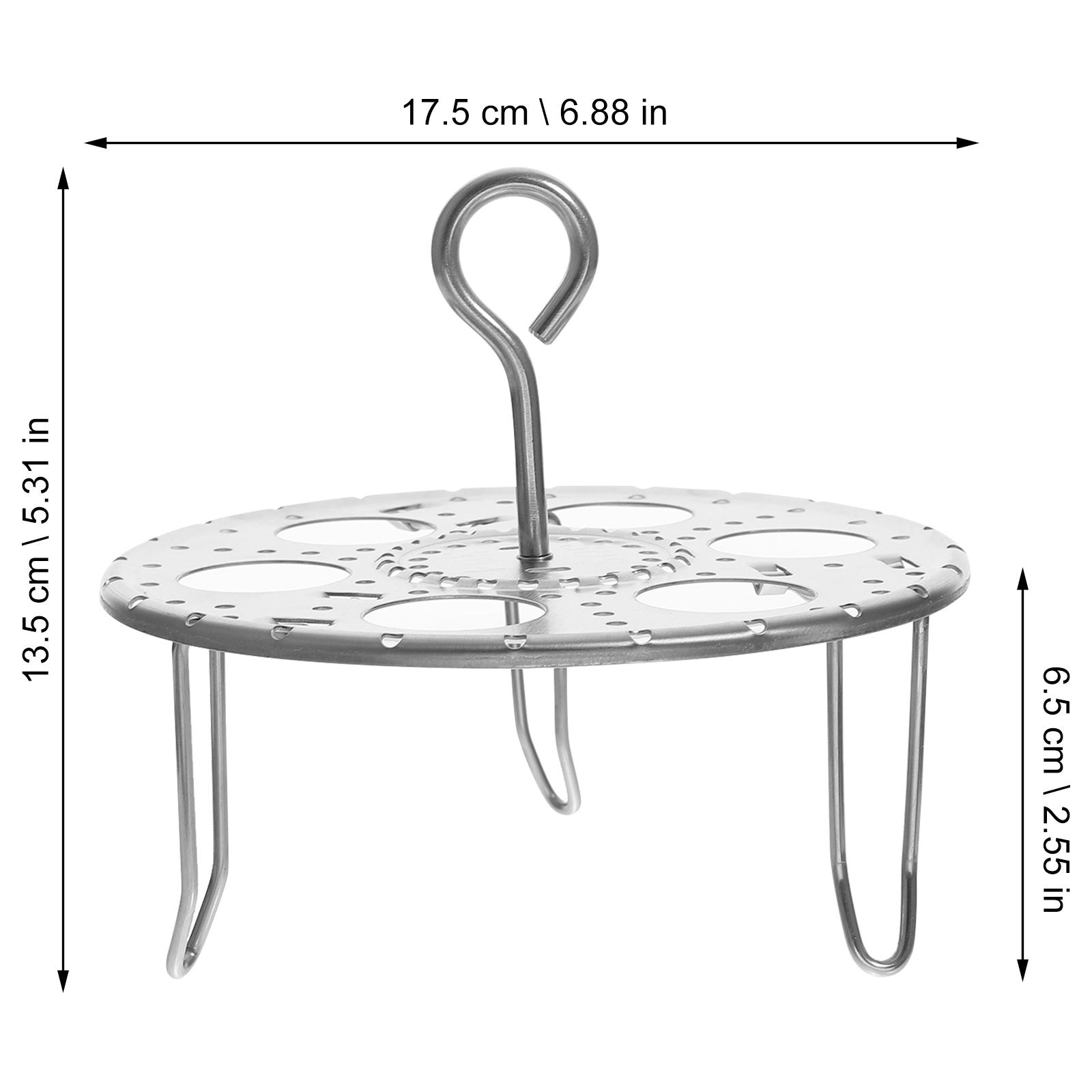 2Pcs Stainless Steel Steamer Rack Foldable Leg Kitchen Cooking Pot Accessory Food Steaming Basket Steam Rack Breading Trays
