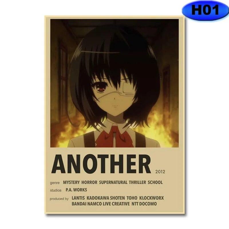 

36 типов японского аниме постер ретро Hunter X Hunter/Атака Титанов постеры домашний кабинет Декор комнаты стикер на стену коллекция фанатов 30x21cm