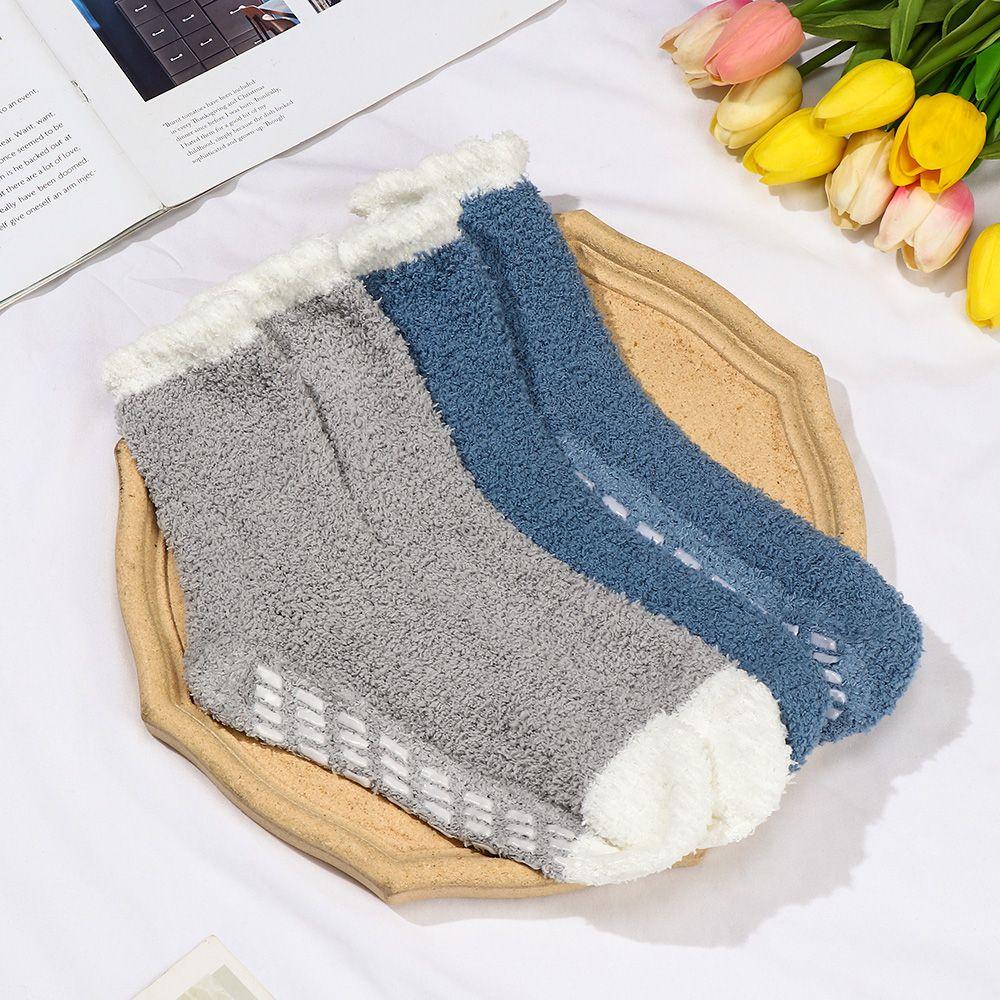 Sleep Socks Cold Protection Winter Women Socks Mid Socks Plush Socks Coral Fleece