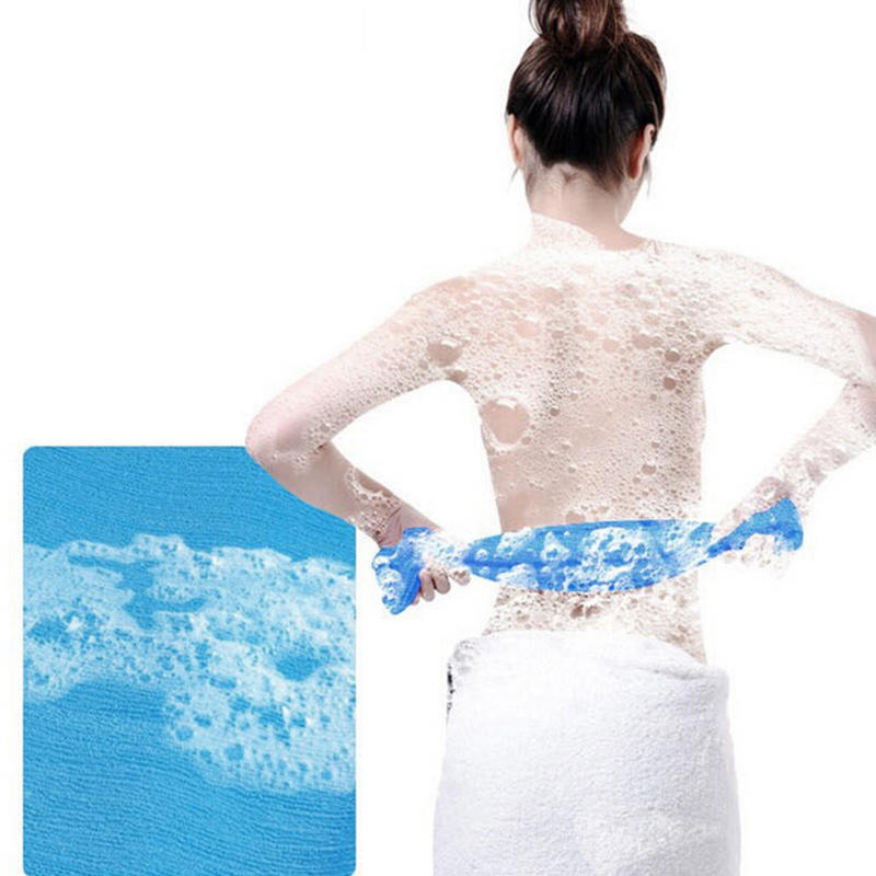 1Pcs Long Strip Back Rubbing Foam Bath Towel Rubbing Towel Nylon Strong Soft Bath Towel