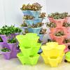 Stackable Plant Pot Creative Petal Design Multi Layers Plant Container Garden Tools
