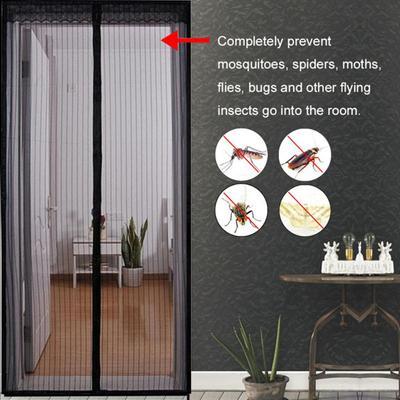 Mosquito Door Curtain Magnetic Fly Screen with Fastener Tape Easy To Install Magnetic Closure Doorway Screen Mosquito Curtain
